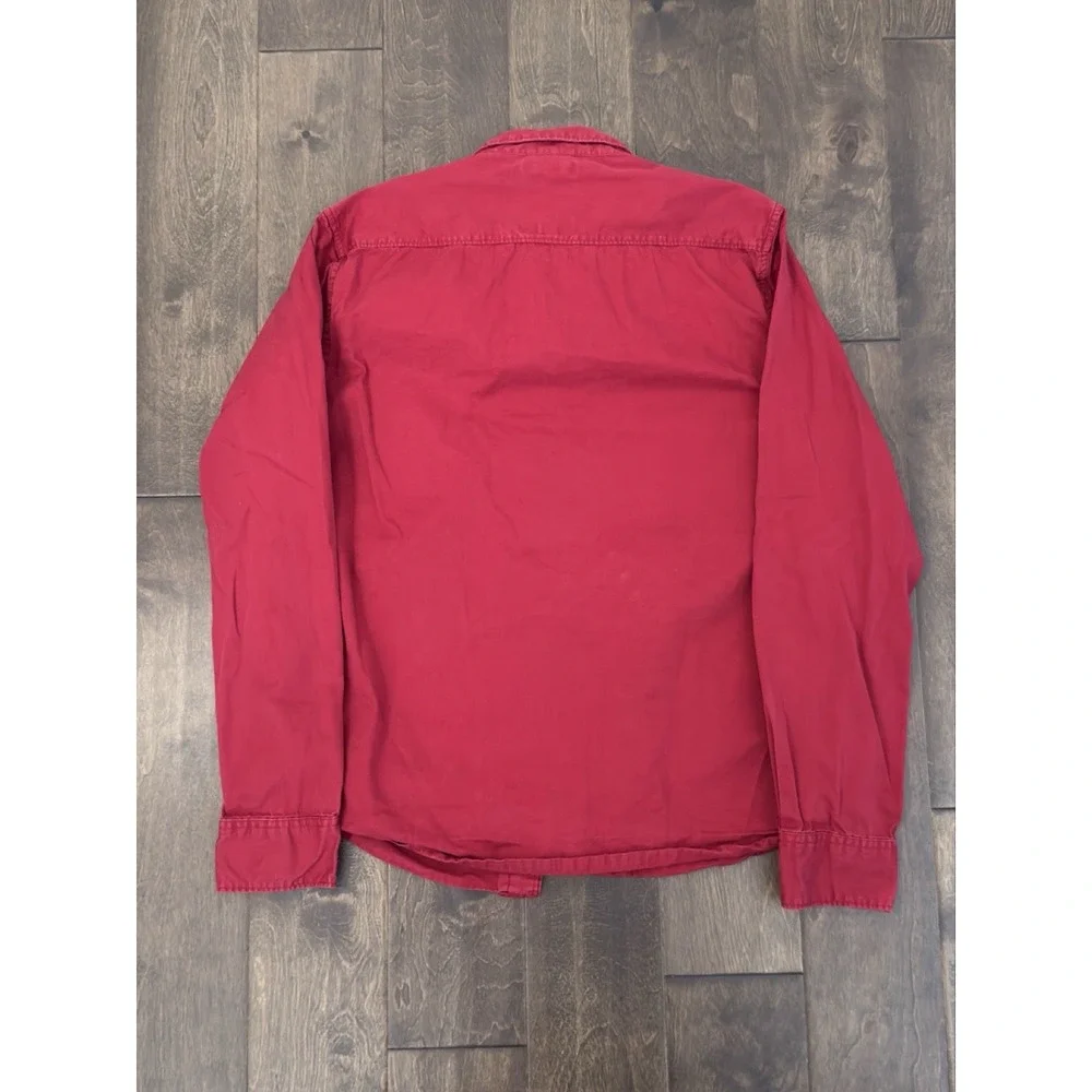 Vintage Levi's Mens Button Down Shirt Classic Fit Size L Red‎ Long Sleeve Pocket